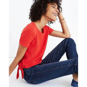 Madewell Texture and Thread Modern Side Tie Top